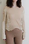 BASERANGE long-sleeved T-shirt TOSU-CG-SP24 pink camel